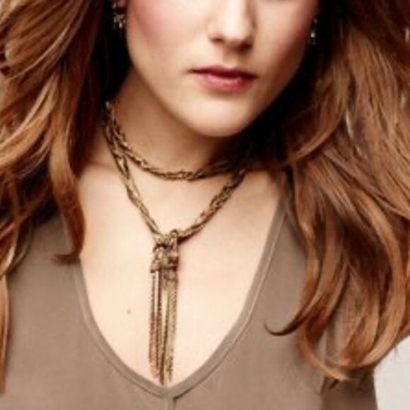 Stella & Dot | Necklace | Adrienne Mixed Gold Chain Necklace - Picture 4 of 16